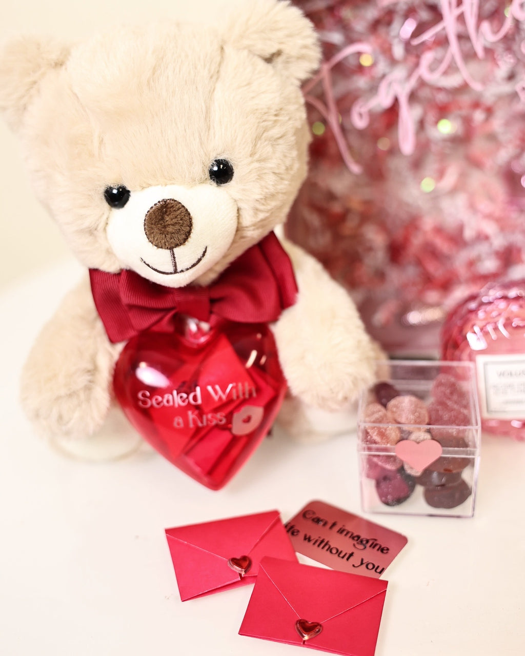 Luxury Balloon Flower Bouquet Gift Set with Teddy Bear – Romantic Gift Box Toronto