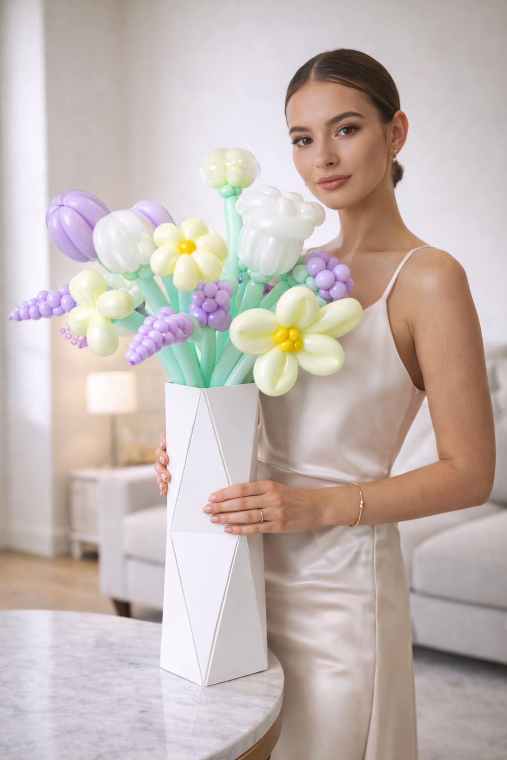 Everlasting Balloon Flower Bouquet
