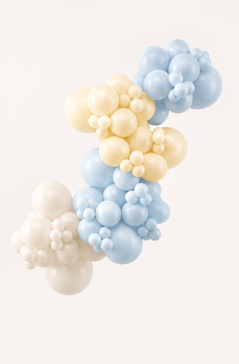 Baby Blue Cream Grab and Go organic balloon garland Toronto