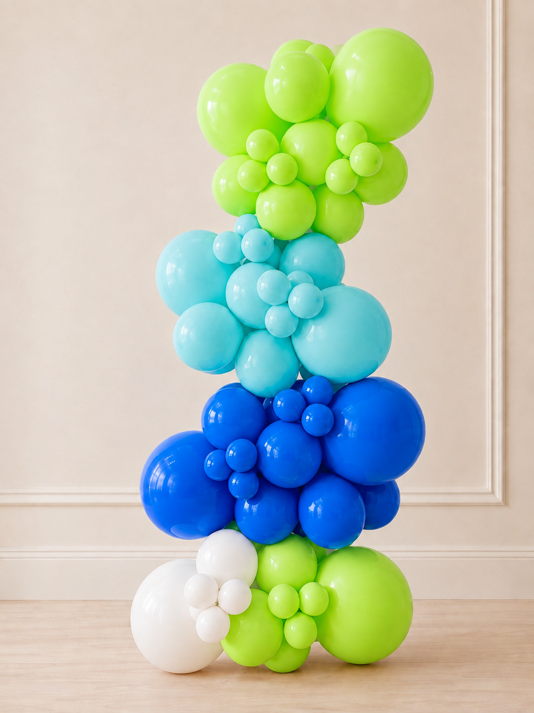 Cobalt Lime Happy Hoop Grab and Go balloon garland Toronto