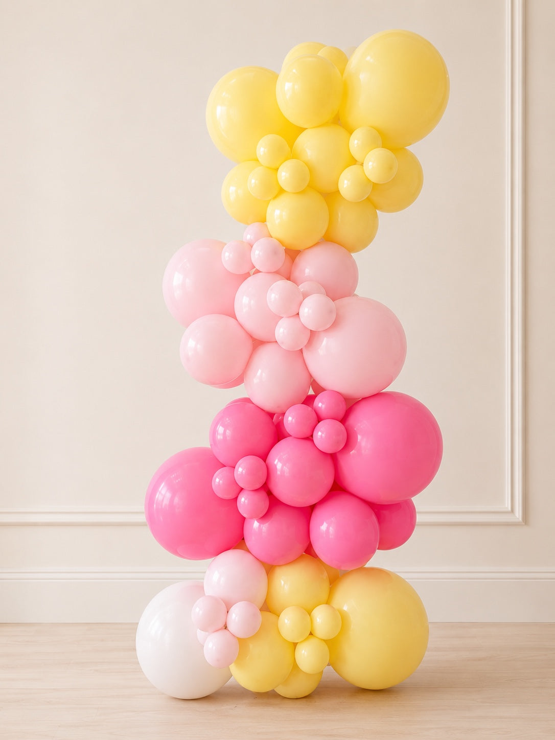 Lemon Pink Happy Hoop Grab and Go balloon garland Toronto