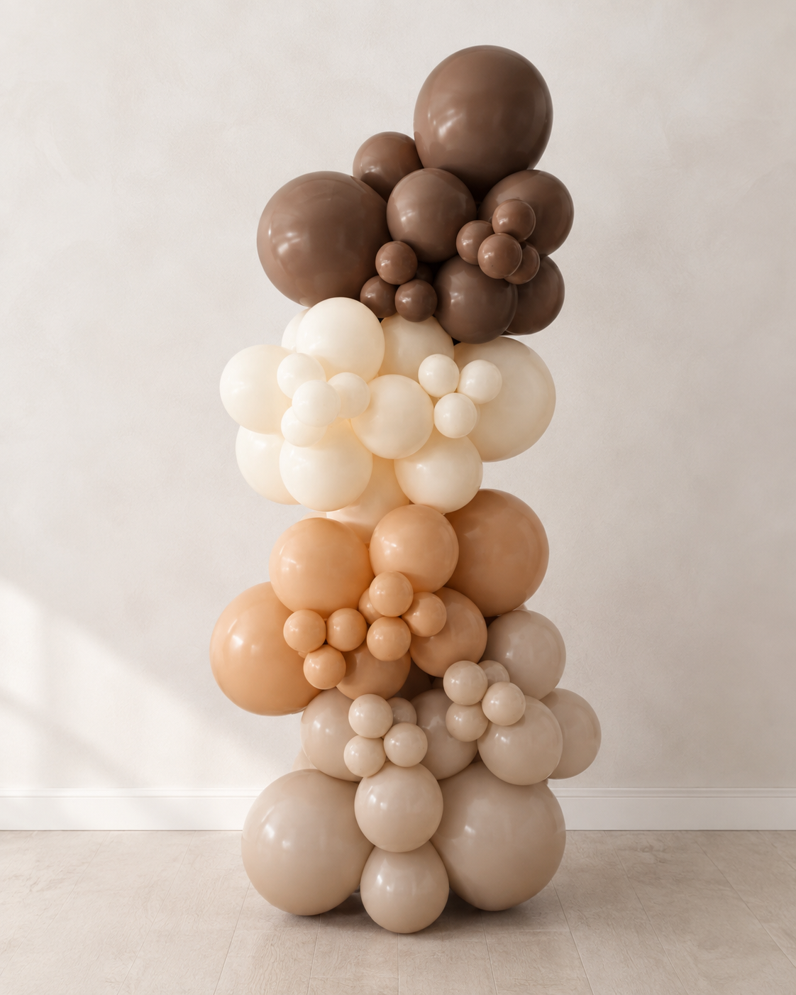 Mocha Cream Modern Earth Grab and Go balloon garland Toronto
