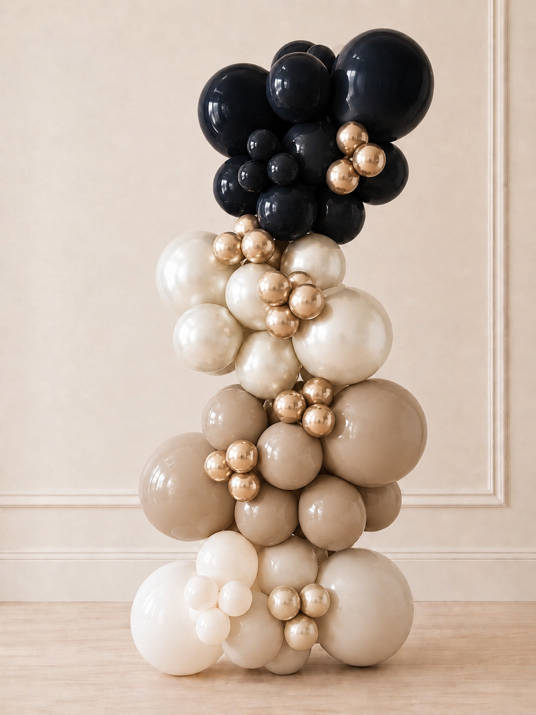 Black Champagne Statement Luxe Grab and Go balloon garland Toronto