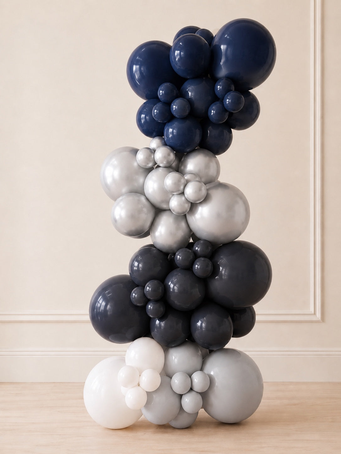 Midnight Silver Statement Luxe Grab and Go balloon garland Toronto