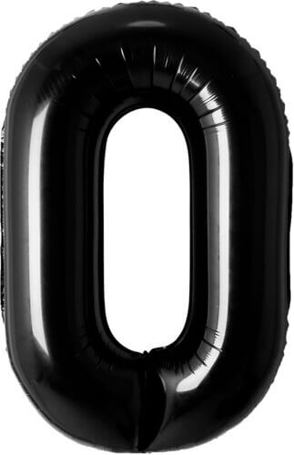 Black foil number balloons