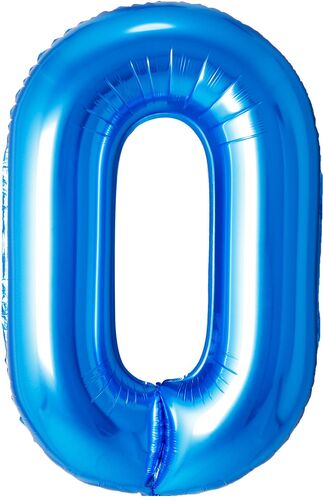 Blue foil number balloons