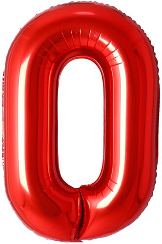 Red foil number balloons