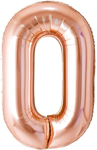Rose Gold foil number balloons