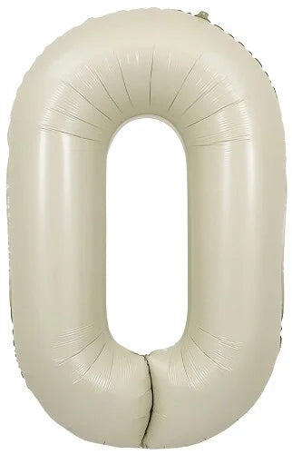 Cream foil number balloons
